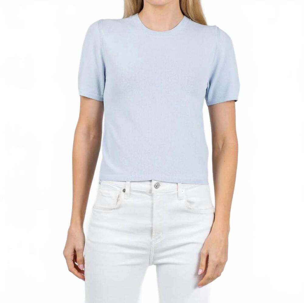 NEW SIMKHAI devon knit tee in tidepool